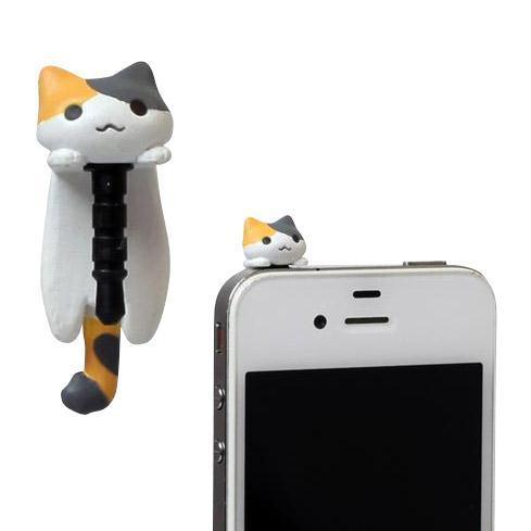 スマホに猫を乗っける おすすめの にゃんこ型イヤホンジャックカバー Meonavi メオナビ