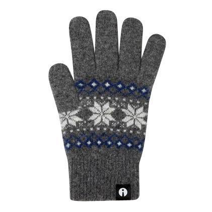 iTouch Gloves(アイタッチグローブ)　スマホ用手袋　ニット　ジャカード　Ｓ　グレー